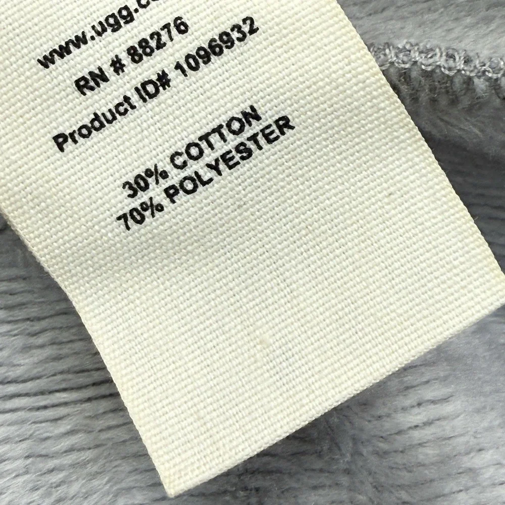 Ugg‎ Men's Robinson Robe Grey Heather Fleece Classic Soft Bathrobe Size M/L NEW